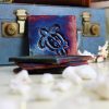 Hawaiian Coaster Set | Square Ceramic Raku Honu (Sea Turtle) - Image 3