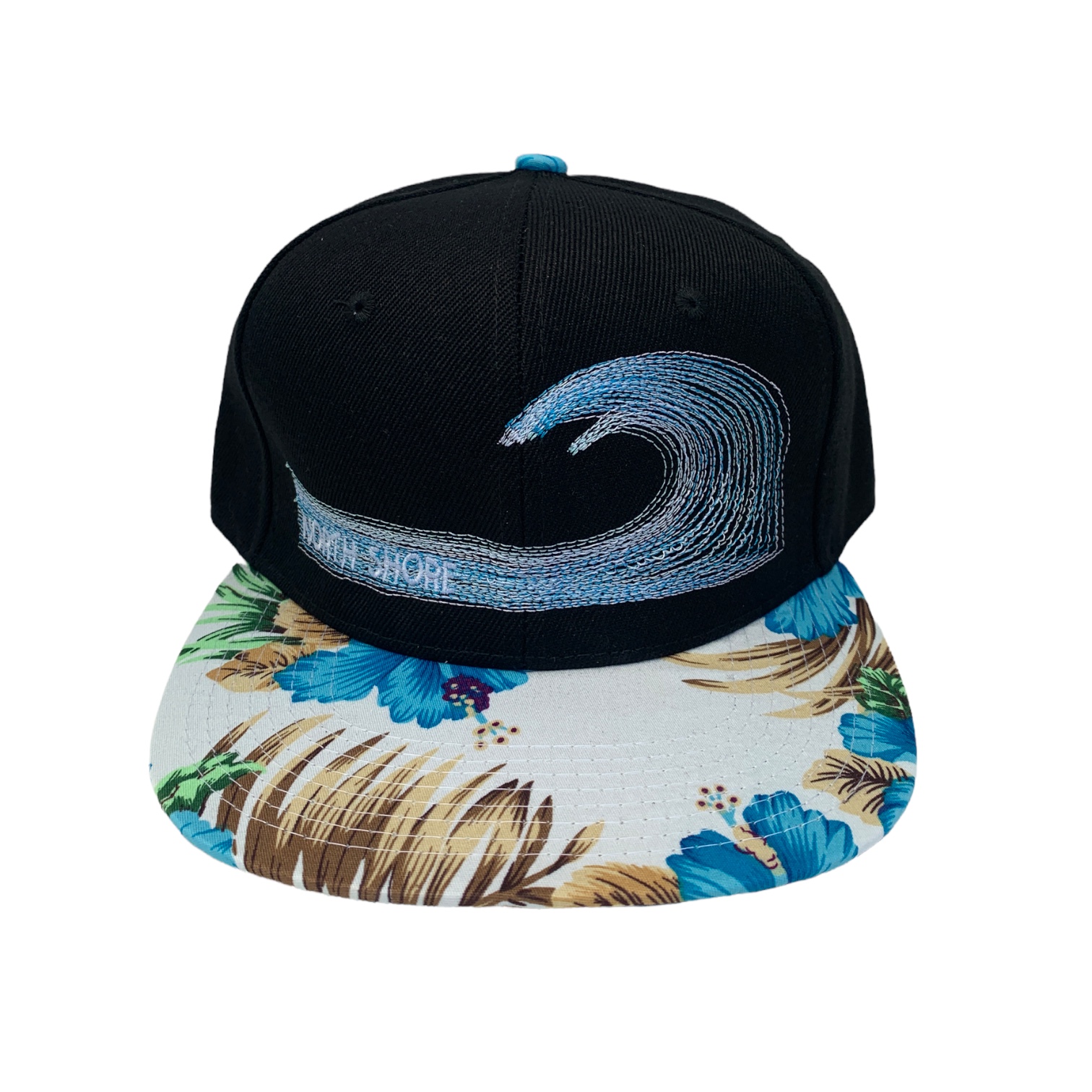 North Shore Stitched Wave Flat-bill hat with adjustable snap back – Hawaiian  Import Authentic Gifts