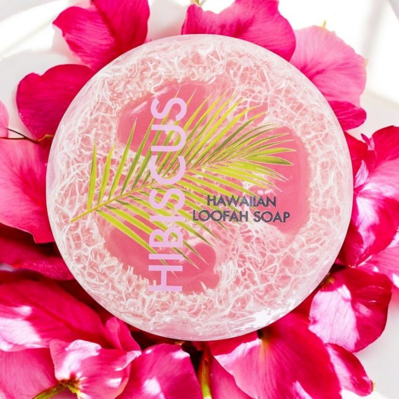 Hibiscus - Loofah Hawaiian Soap bar 5.5 ounce Maui Soap Company